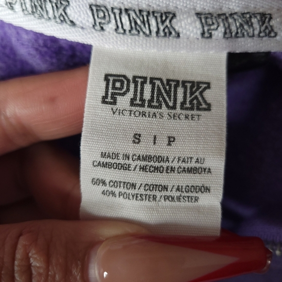 Pink Victoria Secret Women's Pullover Jacket - Size: Small - Purple - Picture 10 of 10